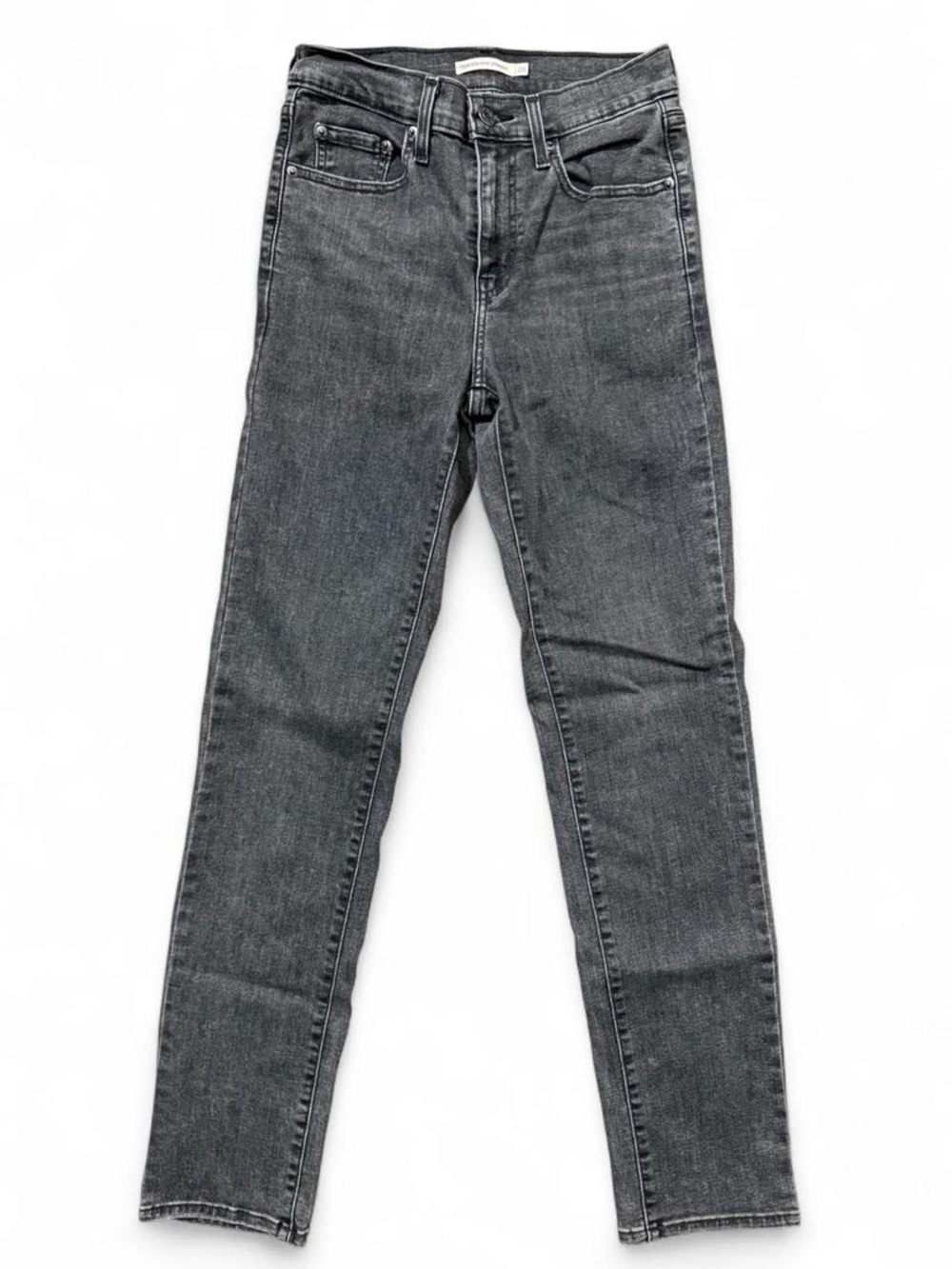 Levi’s 724 High Rise Straight Jeans Size 26 Black Stretch Denim